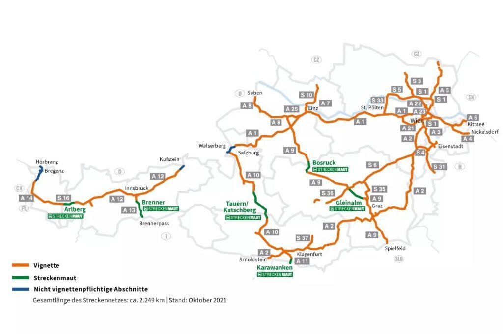 ملصق Vignette للطرق السريعة في النمسا